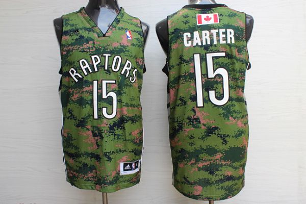 Men Toronto Raptors 15 Carter Camo Adidas NBA Jerseys